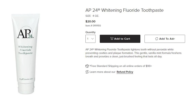 kem đánh răng ap24 whitening fluoride Toothpasste